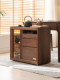 Tiebang North American Black Walnut Tea Cabinet Song-Style Aesthetics Movable Storage Cabinet Organizer Sideboard Display Cabinet