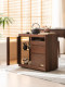 Tiebang North American Black Walnut Tea Cabinet Song-Style Aesthetics Movable Storage Cabinet Organizer Sideboard Display Cabinet