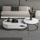 Coffee Table Light Luxury Modern Small Apartment Living Room Home Table Simple Nordic Style Oval Combination Italian Slate Complete Decoration