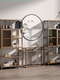Solid Wood New Chinese-Style Multi-Purpose Shelf, Tea Storage Rack, Partition Ornament, Office Tea Room Storage Display Cabinet