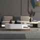 Coffee Table Light Luxury Modern Small Apartment Living Room Home Table Simple Nordic Style Oval Combination Italian Slate Complete Decoration