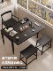 Iron-Boned Black Balcony Tea Table, Solid Wood Table with Storage, Sliding Tabletop Desk, High-End Young People's Wabi-Sabi Style