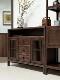 Tiebang New Chinese Style Solid Wood Sideboard Black Walnut Low Cabinet Entryway Storage Cabinet Side Cabinet Home Tea Room Tea Cabinet