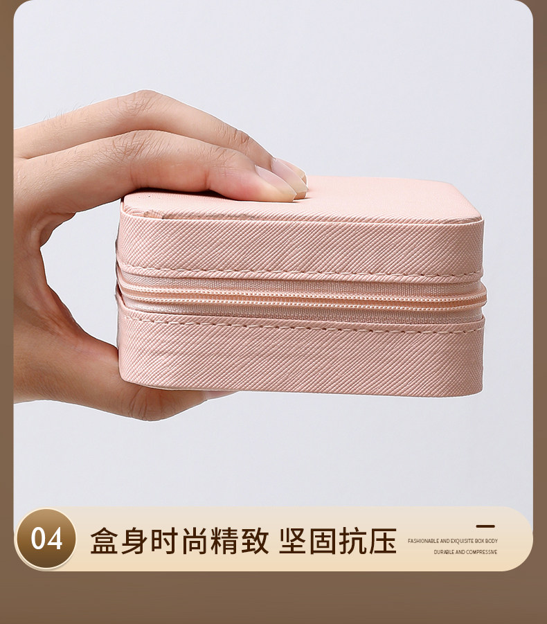 Free shipping jewelry box necklace earring storage box elegant travel portable hand jewelry ring box new style