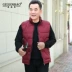 Đàn ông trung niên mùa thu và mùa đông xuống áo vest cotton dày nam trung niên tải áo vest cotton áo khoác vest vest khoác nam Áo vest cotton