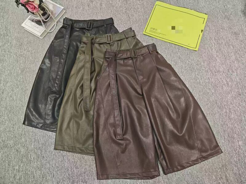 9.13 Jlyh0560 in Stock 88360 Loose Straight-Leg Leather Pants 9.13 Jlyh0560 in Stock 88360 Loose Straight-Leg Leather Pants