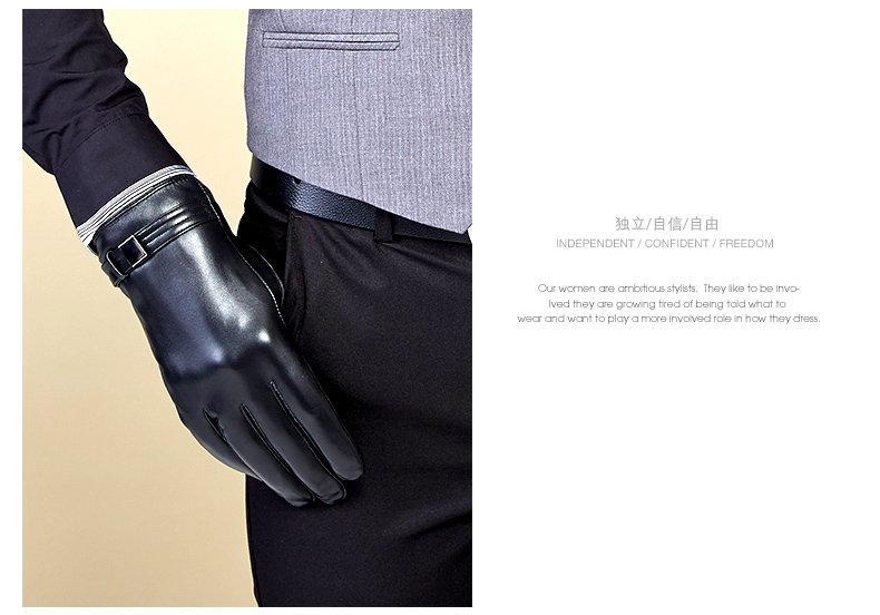 Gants pour homme      en peau de mouton - Ref 2782460 Image 10