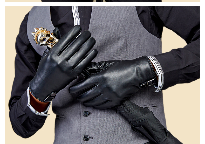 Gants pour homme      en peau de mouton - Ref 2782463 Image 13