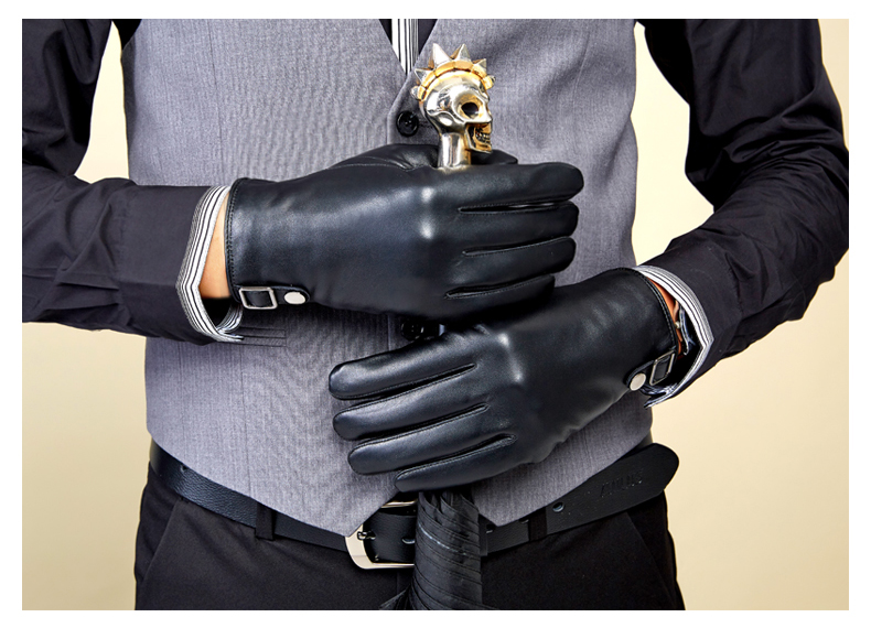 Gants pour homme      en peau de mouton - Ref 2782463 Image 8