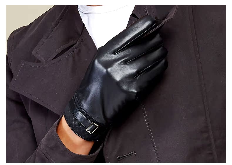 Gants pour homme      en peau de mouton - Ref 2782468 Image 8