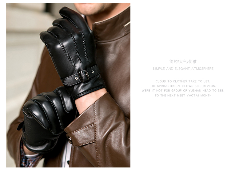Gants pour homme      en peau de mouton - Ref 2782465 Image 10