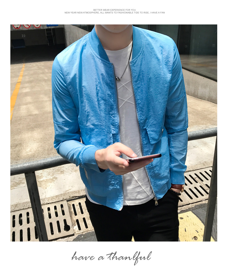Xiboer nam quần áo chống nắng Hàn Quốc phiên bản của xu hướng tự trồng đẹp trai đồng phục bóng chày mỏng mùa hè thường chống mite áo khoác