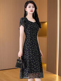 Chiffon dress for women summer 2025 new high-end exquisite socialite luxury thirteen lines hot style petite skirt