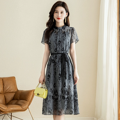 Шифоновый летний комплект, юбка, легкий роскошный стиль, изысканный стиль