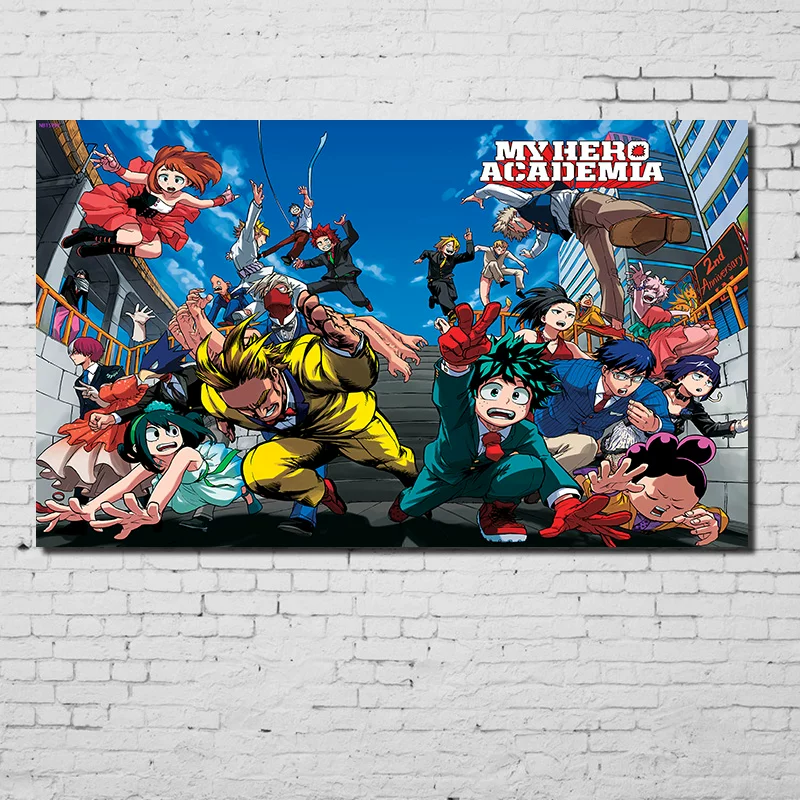 Плакат в стиле My Hero Academia: Little Hero, настенный стикер-панно для стены в комнате, общаге