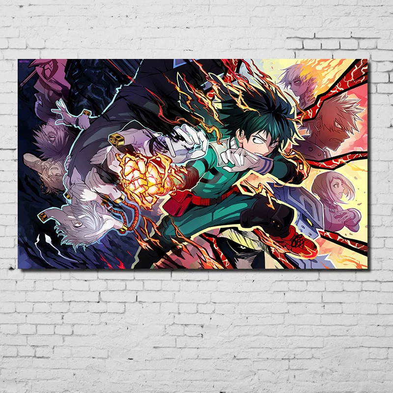 Плакат в стиле My Hero Academia: Little Hero, настенный стикер-панно для стены в комнате, общаге