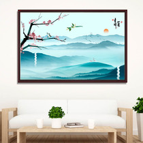 Landscape Waterfall Landscape Painting Living Room Decorative Painting New Year Painting Office Wall Sticker Restaurant Sticker Paper Painting Chinese Poster