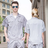 Светло -серый чистый хлопок на один ярд цветные кнопки короткие рукава