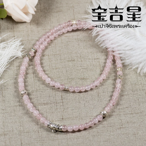 6A -уровень порошковой хрустальной амулетной цепи серебро с серебром с порошковым кристаллическим амулетом цепи