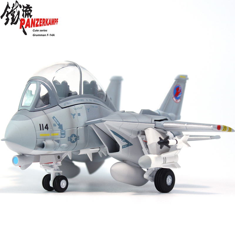 Tieliu 70105Pb F14 Fighter Jet F-14A Top Gun Top Gun Jr. Q Version Alloy Model