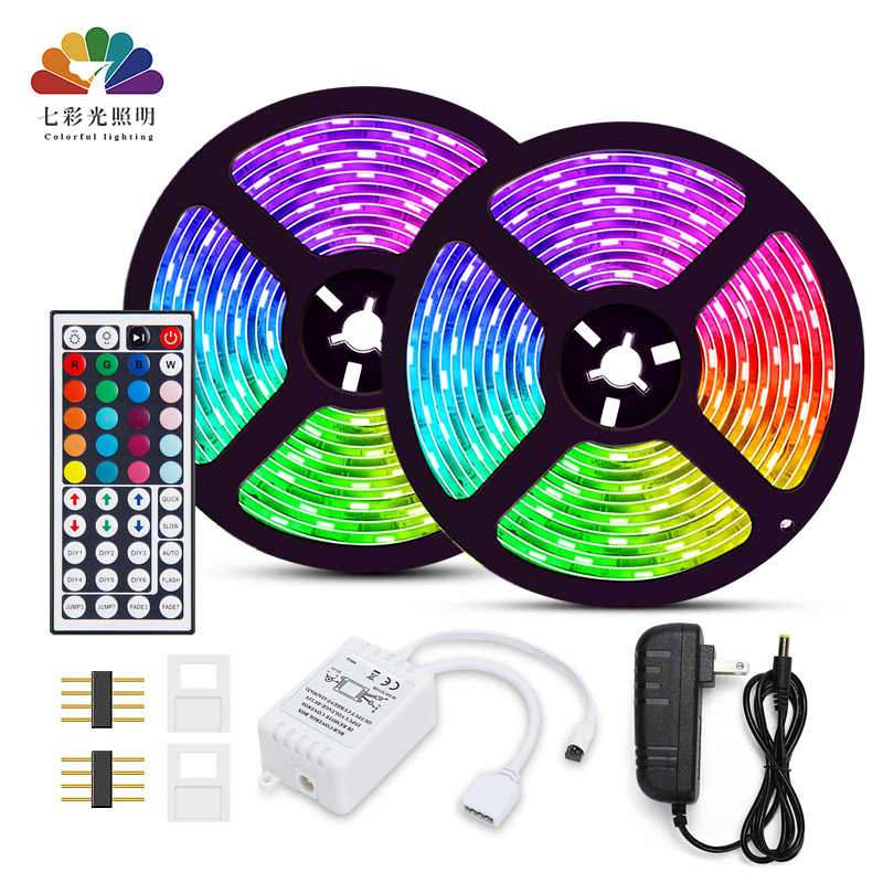 Led Smart 12V Light Strip 5050 Gradient Rgb Self-Adhesive Patch Super Bright Waterproof Colorful Remote Control Ktv Home Decoration