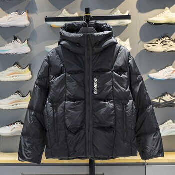 Li Ning Short down Jacket for Men 2025 Winter Loose Water-Repellent Duck down Warm Hooded Jacket Aymv117