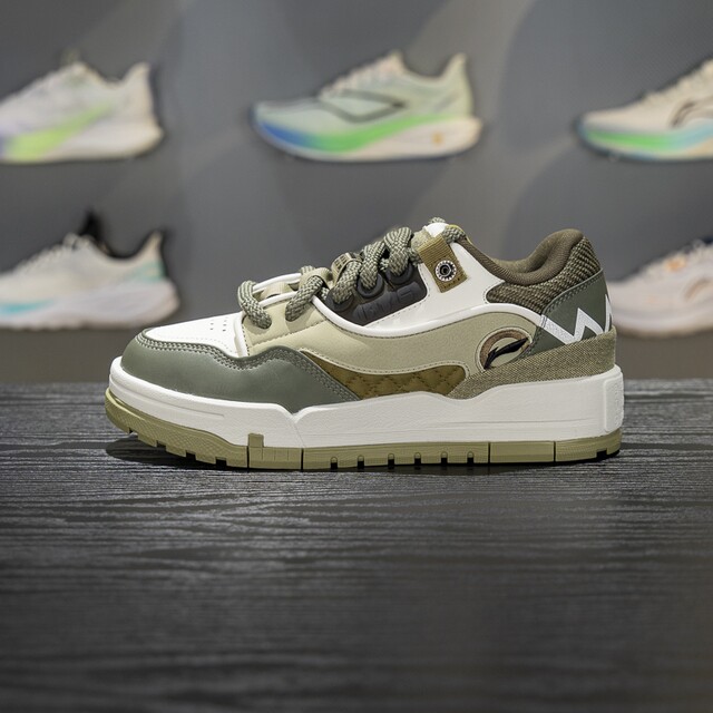 Li Ning Lace-up Men's Board Shoes Low Top Casual Shoes