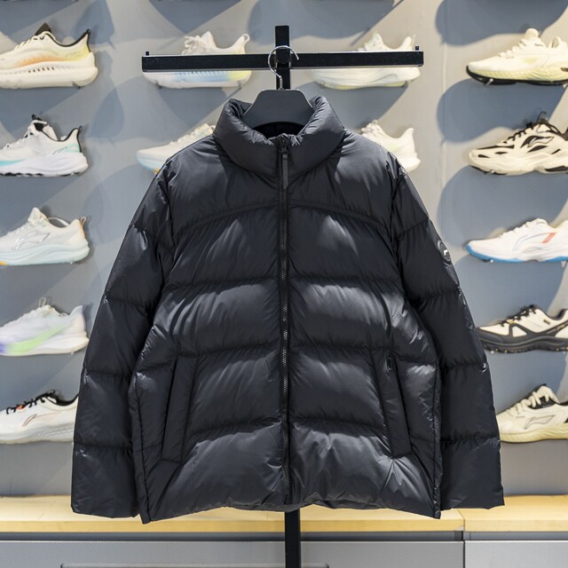 Li Ning warm standing collar short women's down jacket