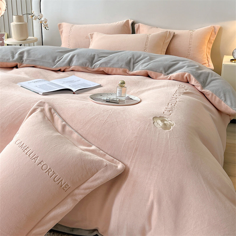 Coral Suede Quilt Cover Single Piece Winter Thicken Plus Suede Winter Milk Flannel Quilt Cover Single 2023 New Advanced-Taobao