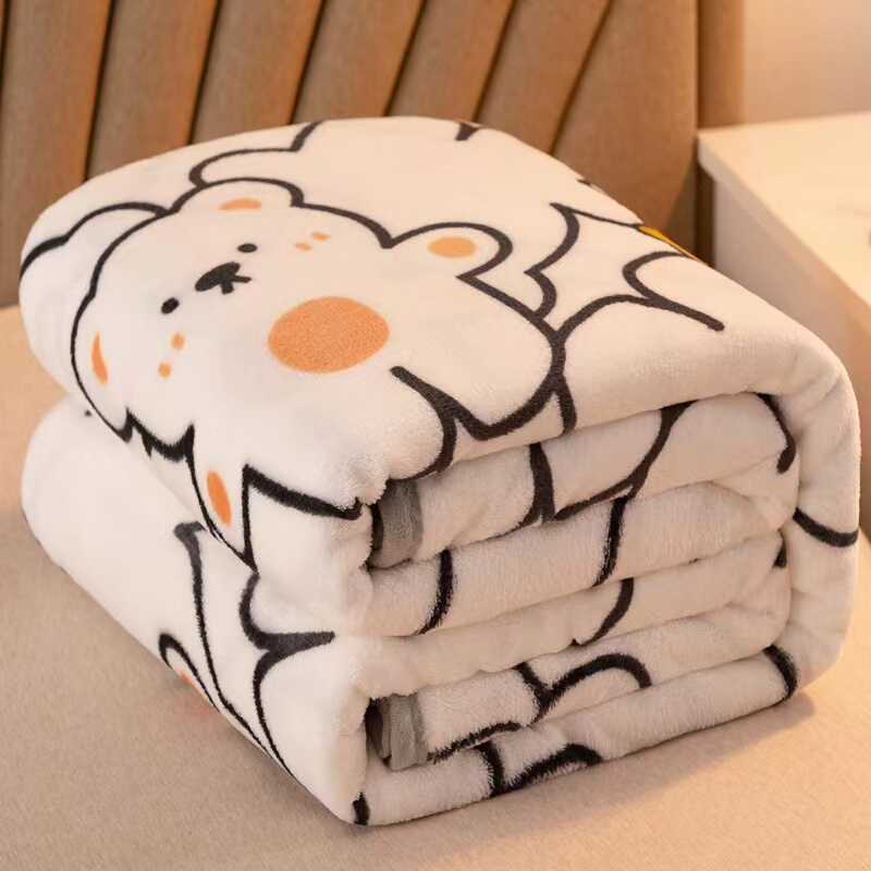 Coral Fleece Blanket for Nap, Office Throw Blanket, Thickened Winter Bed Sheet, Single Milk Flannel Small Blanket Coral Fleece Blanket for Nap, Office Throw Blanket, Thickened Winter Bed Sheet, Single Milk Flannel Small Blanket