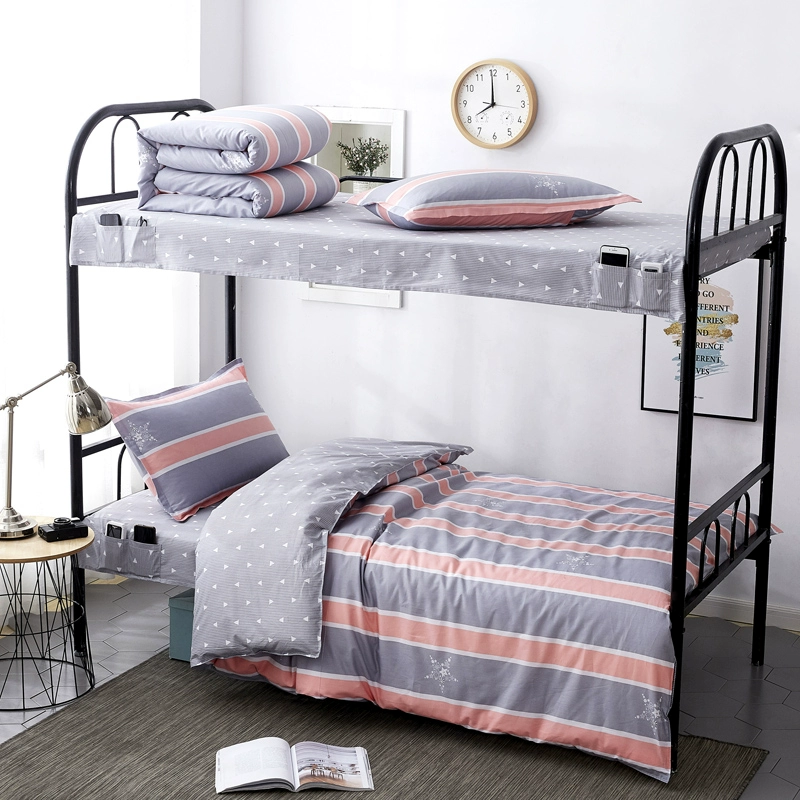 Ký túc xá sinh viên cotton bed ba mảnh vỏ gối ga trải giường giường ngủ chăn bông bao gồm chăn bông bộ sáu - Khăn trải giường