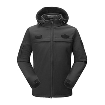 Shark skin soft shell jacket security work clothes winter velvet warm mens suit three-in-one cold-proof suit