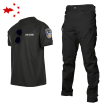 New Warwolf 3 frog suit set short sleeve B1 round neck quick dry short sleeve security overalls set