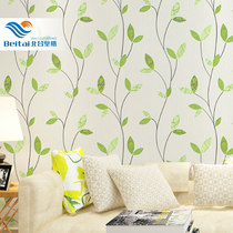 North Korean pastoral wallpaper non-woven green small fresh warm bar background wall clothing store wallpaper