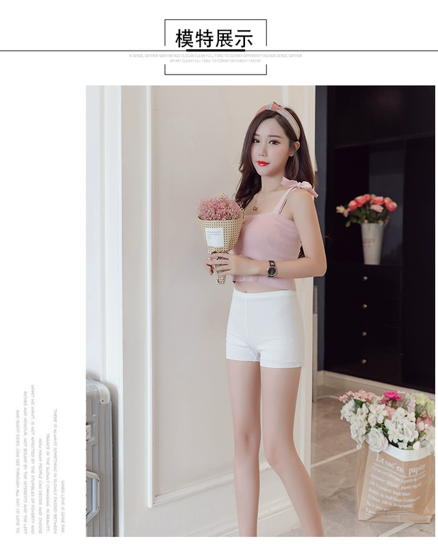 Quần an toàn chống ánh sáng nữ mặc bên trong và bên ngoài quần legging béo mm phần mỏng bảo hiểm quần rộng kích thước quần short học sinh lỏng lẻo