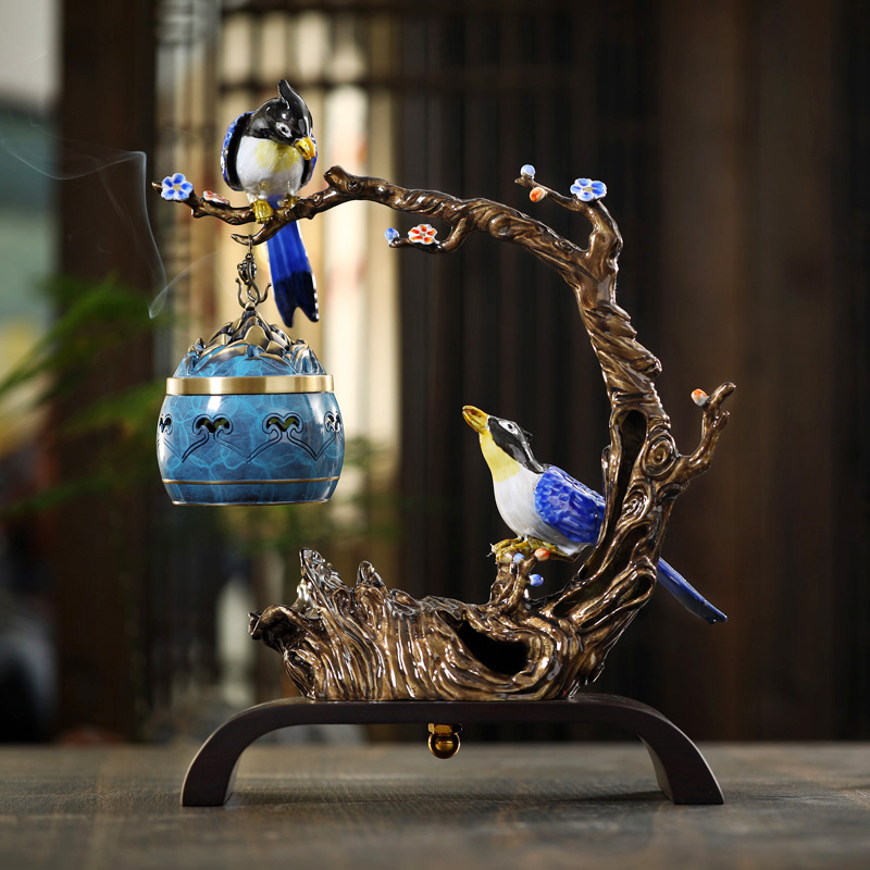 Gongdefang Incense Furnace Pure Copper Large Boshan Hanging Furnace Chinese Style Creative Home Indoor Porch Place Electronic Music Furnace