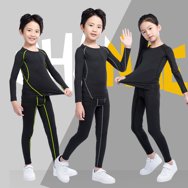 Children's basketball uniform autumn and winter tights training uniforms