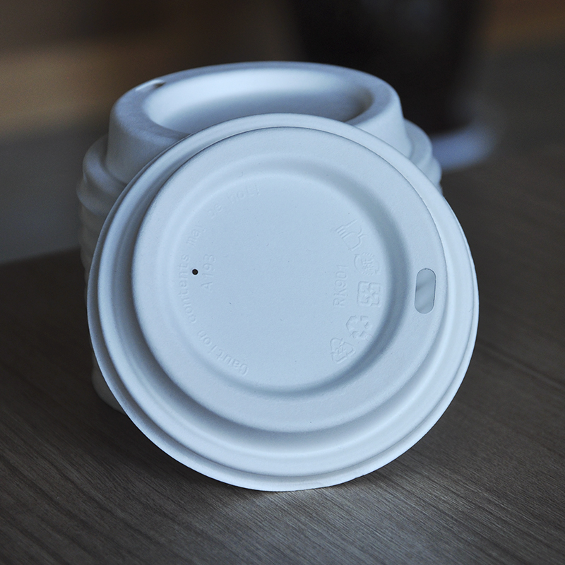 80 90mm Caliber Sugarcane Pulp Disposable Environmentally Friendly Degradable Pulp Cup Lid Hot Drinks Soy Milk Milk Tea Paper Lid-Taobao