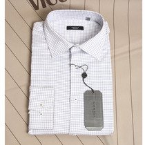 Wits Family High-end G Family Man Long Sleeve Shirt Cotton Mulberry Silk Business Casual Blue Long Sleeve Shirt Man