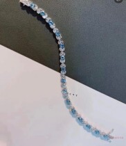 (Echo Says Jewelry) Sea Blue Treasure Luxury Bracelet High-end Customised Santa Maria White Sea Blue Treasure