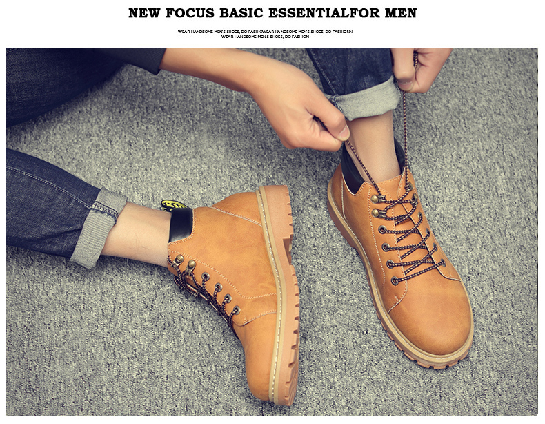 Martin khởi động giày nam giữa quần short Anh gió hoang dã xu hướng dụng cụ retro ủng nam cao giúp giày mùa thu nam giày boot nam chính hãng