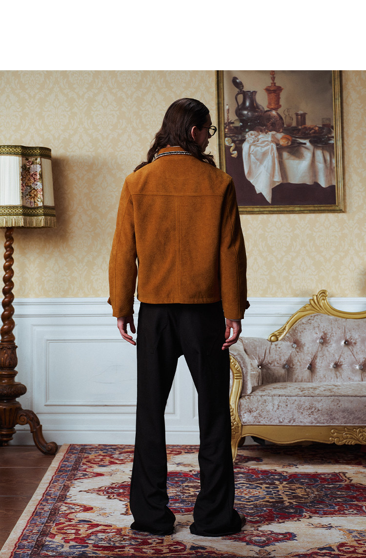 YADcrew Fringe Studded Suede Jacket