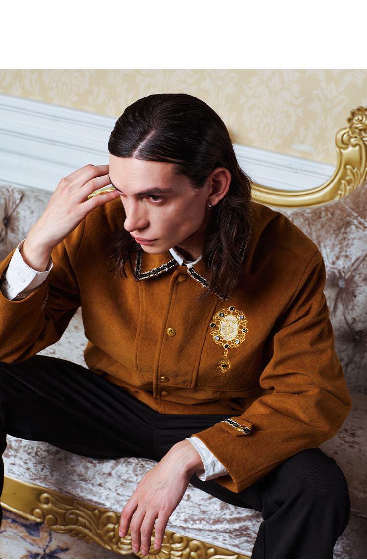 YADcrew Fringe Studded Suede Jacket