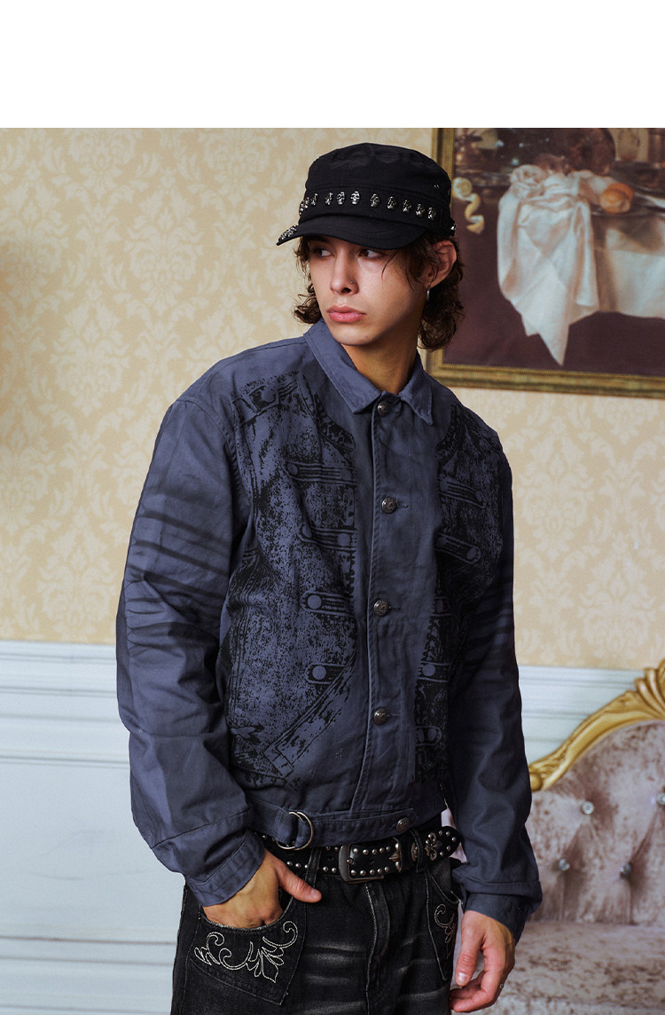 YADcrew Washed Blue Cropped Jacket