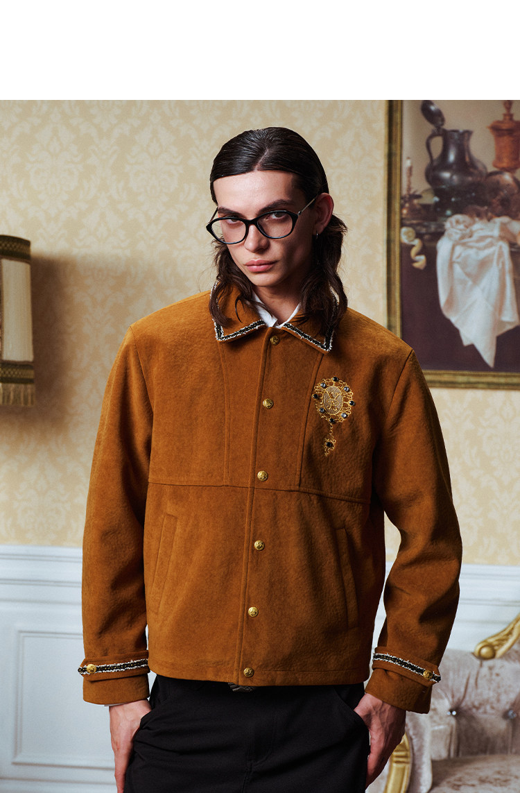 YADcrew Fringe Studded Suede Jacket