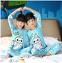 Bộ đồ ngủ trẻ em lớn mùa xuân và mùa thu cotton dài tay 5-6-7-8 tuổi bé trai và bé gái hoạt hình Dịch vụ nhà trẻ em lớn bộ đũi nam