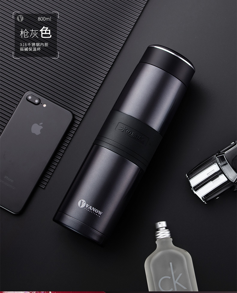 Cốc cách nhiệt lớn Vanow nam 800ml dung tích lớn bằng thép không gỉ ngoài trời - Tách bình inox đựng nước