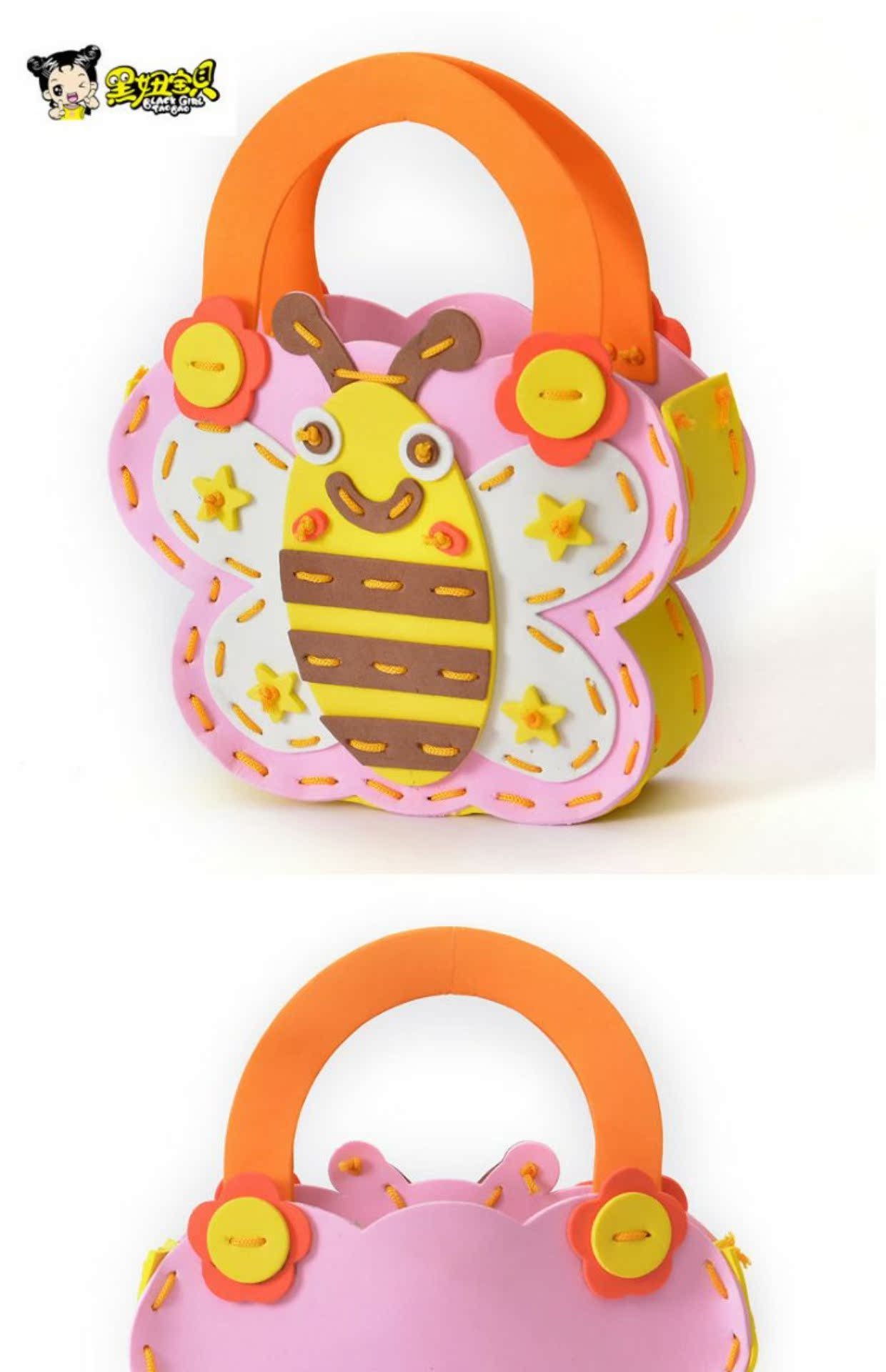Nhãn dán sáng tạo eva may túi DIY handmade câu đố đồ chơi trẻ em 3D stereo cha-con dán đồ dùng mầm non tự làm