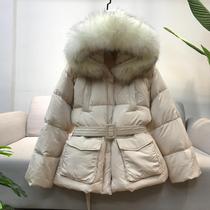 Back to the season clearance down jacket womens short hair collar Korean version of thick waist white duck down sale 2019 explosive models