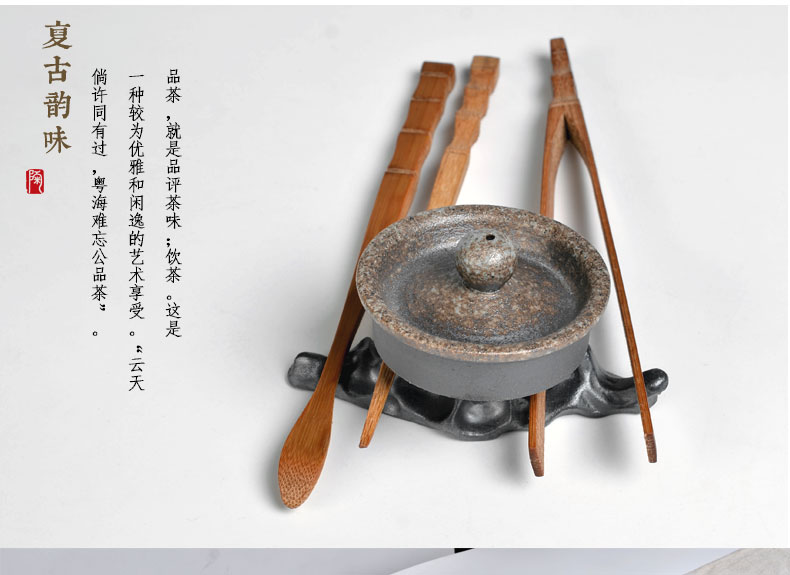 Đồ gốm bằng đá ấm trà kệ kệ kệ gốm hỗ trợ nhỏ trà vật nuôi đá trang trí bàn chải phụ kiện trà bình pha trà